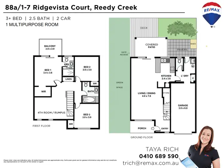 Floorplan of Homely townhouse listing, 88a/1-7 Ridgevista Court, Reedy Creek QLD 4227