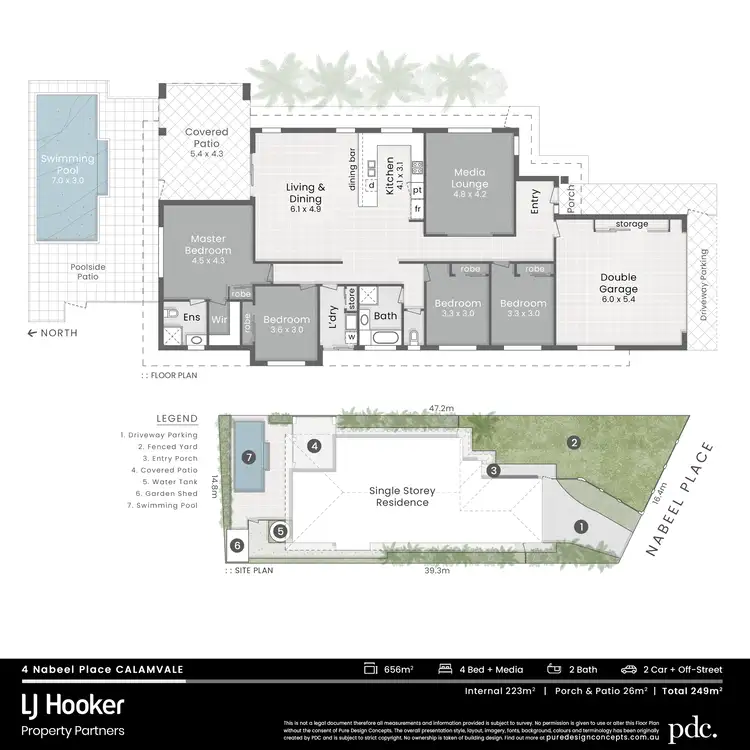 Floorplan of Homely house listing, 4 Nabeel Place, Calamvale QLD 4116