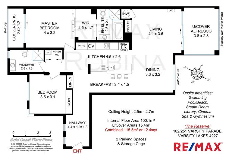 Floorplan of Homely apartment listing, 102/251 Varsity Parade, Varsity Lakes QLD 4227