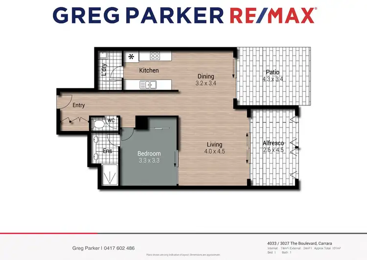 Floorplan of Homely apartment listing, 4003/3027 The Boulevard, Carrara QLD 4211