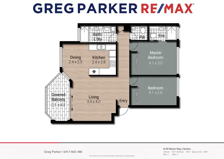 Floorplan of Homely apartment listing, 4/40 Murev Way, Carrara QLD 4211