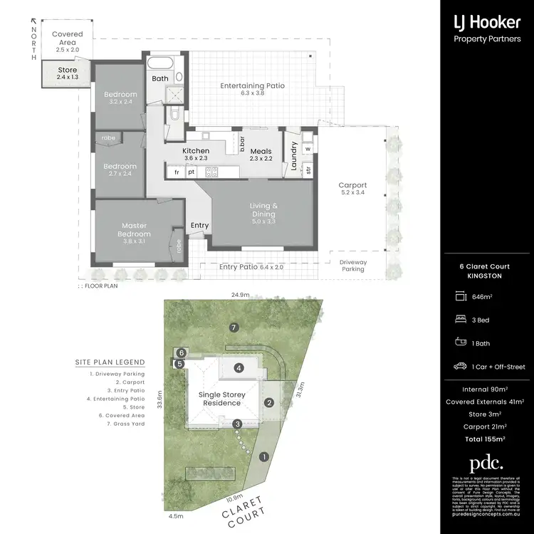 Floorplan of Homely house listing, 6 Claret Court, Kingston QLD 4114