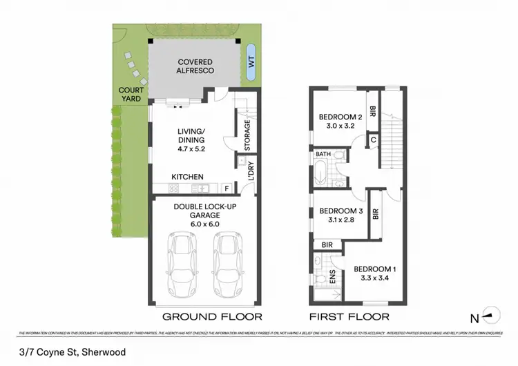 Floorplan of Homely townhouse listing, 3/7 Coyne Street, Sherwood QLD 4075