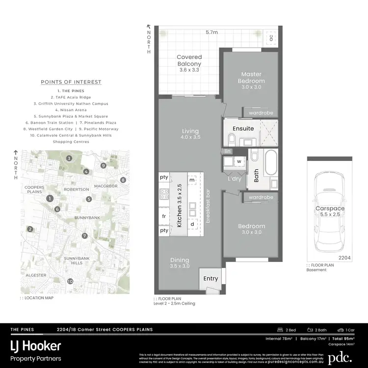 Floorplan of Homely apartment listing, 2204/18 Comer Street, Coopers Plains QLD 4108