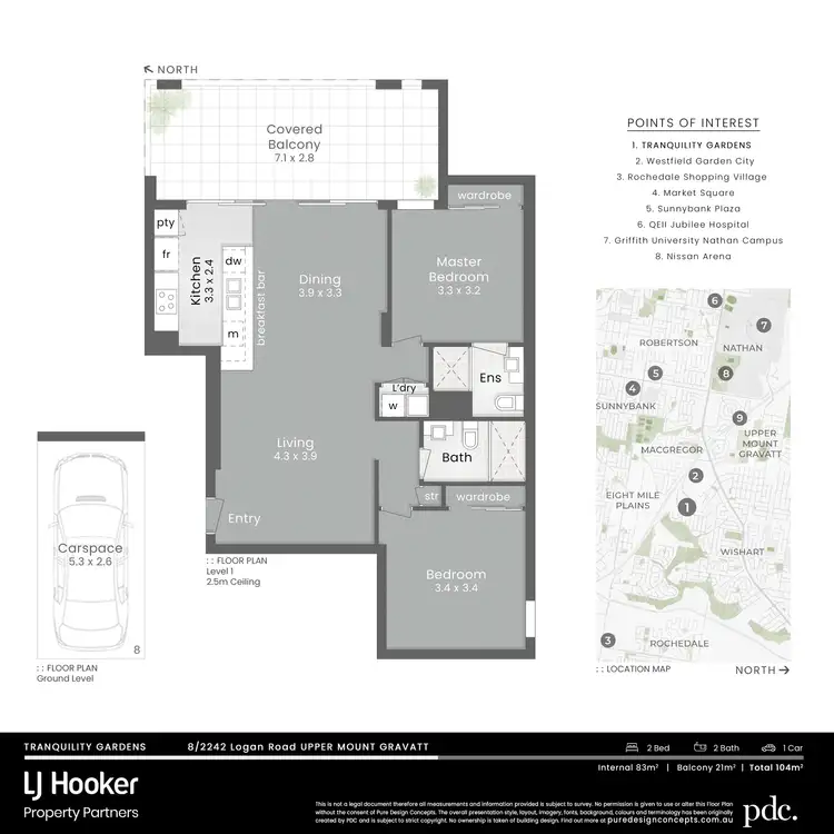 Floorplan of Homely apartment listing, 8/2242 Logan Road, Upper Mount Gravatt QLD 4122