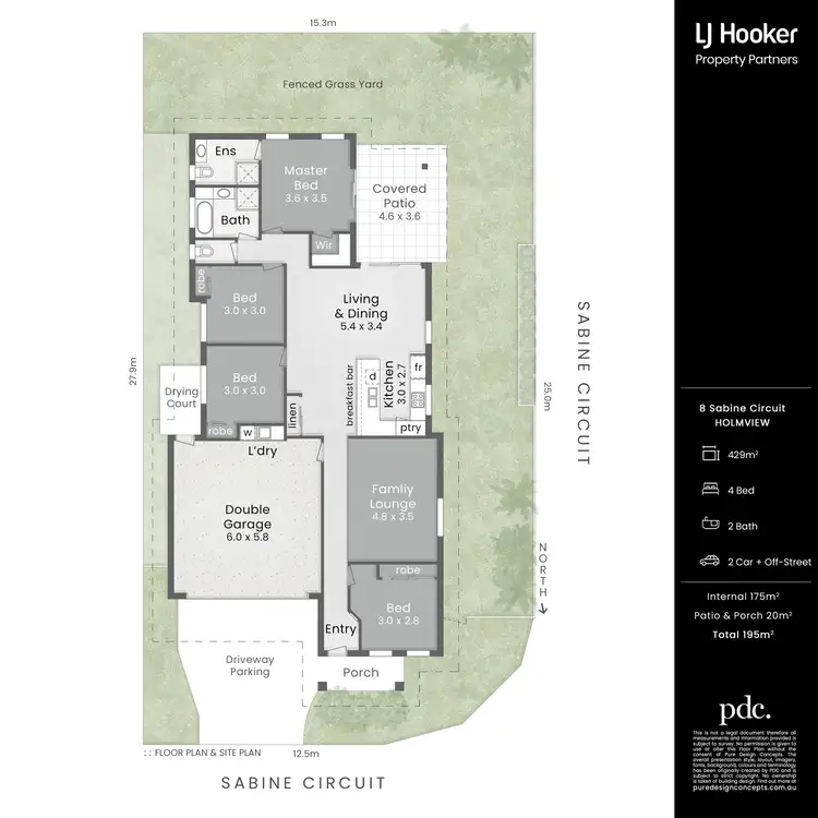 Floorplan of Homely house listing, 8 Sabine Circuit, Holmview QLD 4207