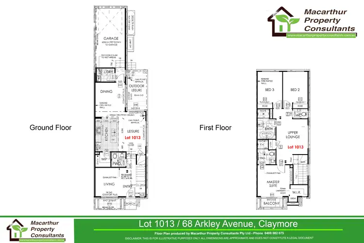 Floorplan of Homely terrace listing, Lot 1013 / 68 Arkley Avenue, Claymore NSW 2559