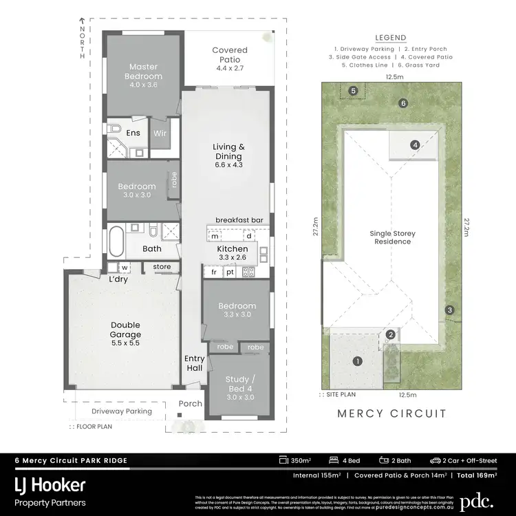 Floorplan of Homely house listing, 6 Mercy Circuit, Park Ridge QLD 4125