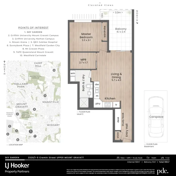 Floorplan of Homely apartment listing, 2320/1-5 Cremin Street, Upper Mount Gravatt QLD 4122