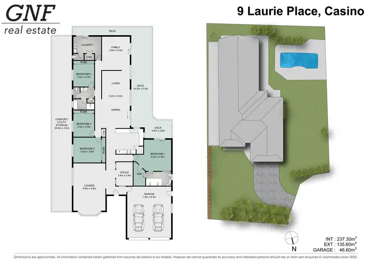Floorplan of Homely house listing, 9 Laurie Place, Casino NSW 2470