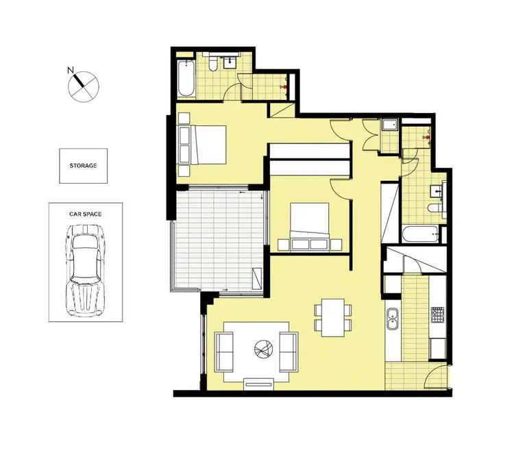Floorplan of Homely apartment listing, C4.207/1 Hamilton Cres, Ryde NSW 2112