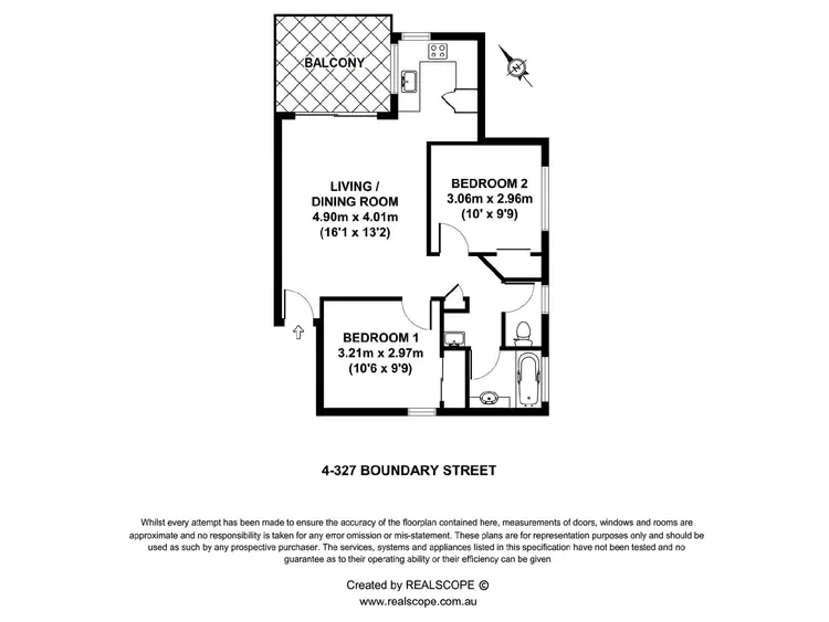 Floorplan of Homely apartment listing, 4/327 Boundary Street, Spring Hill QLD 4000