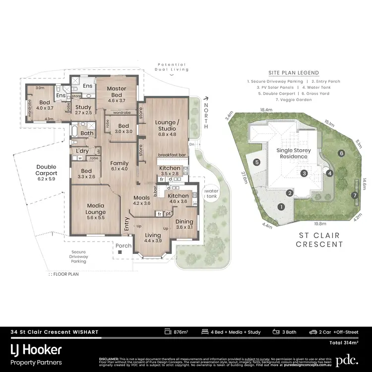 Floorplan of Homely house listing, 34 St Clair Crescent, Wishart QLD 4122