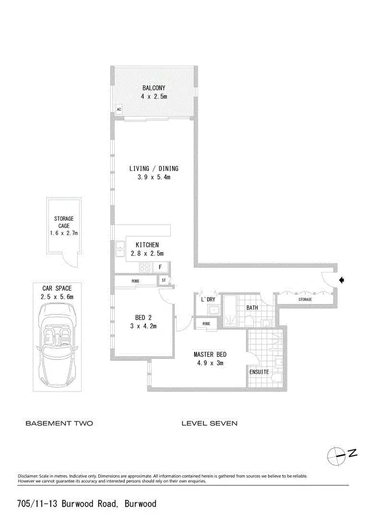 Floorplan of Homely apartment listing, 705/11 Burwood Rd, Burwood NSW 2134