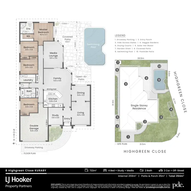 Floorplan of Homely house listing, 8 Highgreen Close, Kuraby QLD 4112