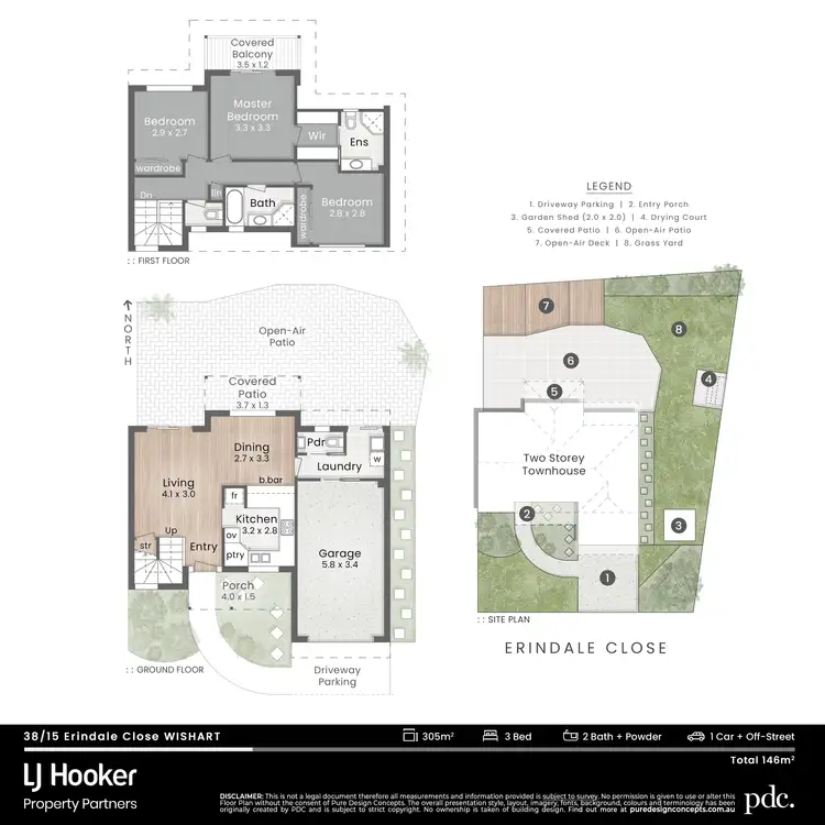 Floorplan of Homely townhouse listing, 38/15 Erindale Close, Wishart QLD 4122