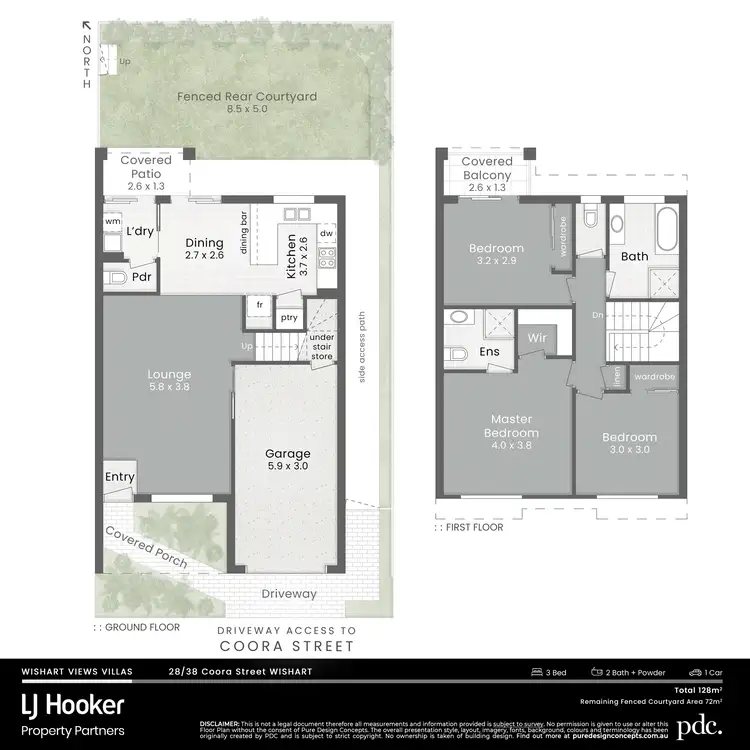 Floorplan of Homely townhouse listing, 38/28 Coora Street, Wishart QLD 4122