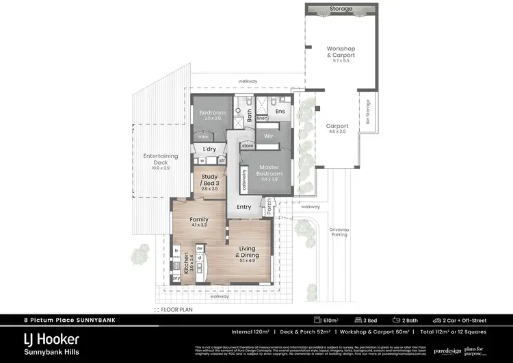 Floorplan of Homely house listing, 8 Pictum Place, Sunnybank QLD 4109