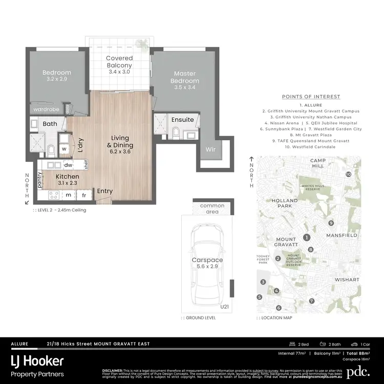 Floorplan of Homely apartment listing, 21/18 Hicks Street, Mount Gravatt East QLD 4122
