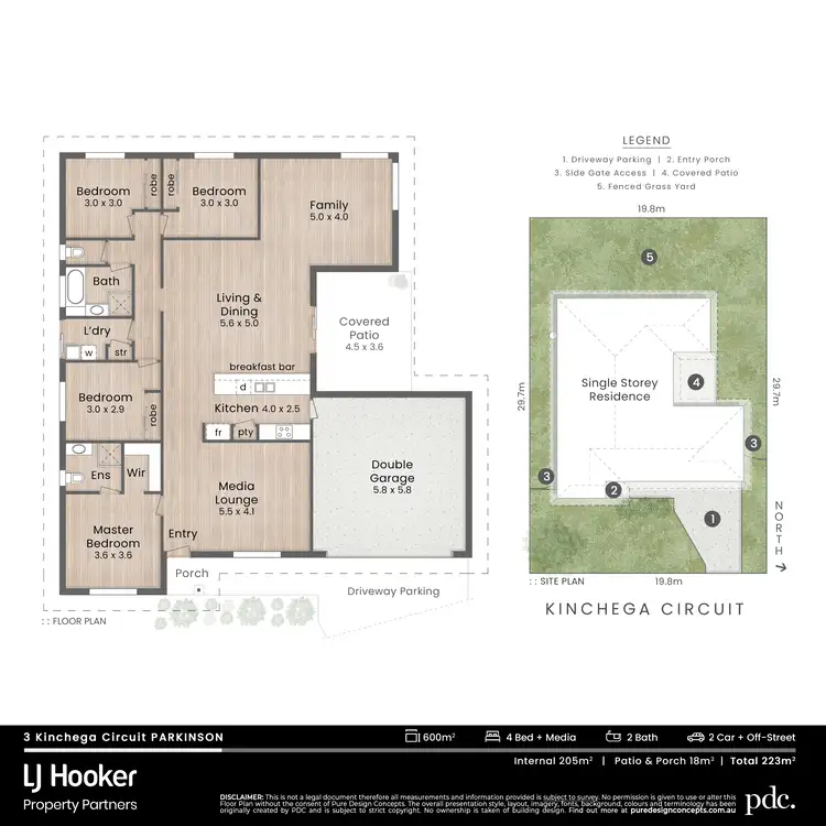 Floorplan of Homely house listing, 3 Kinchega Circuit, Parkinson QLD 4115