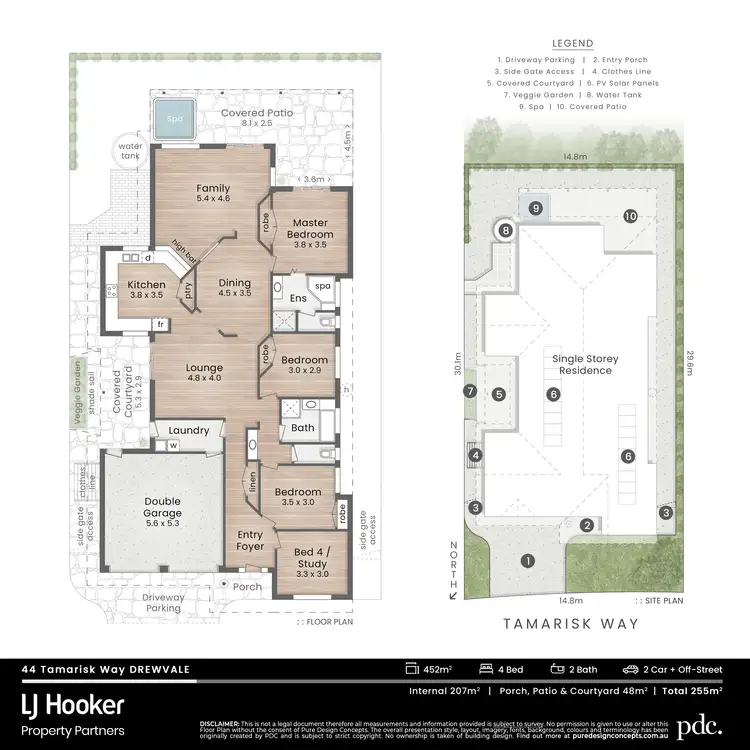 Floorplan of Homely house listing, 44 Tamarisk Way, Drewvale QLD 4116