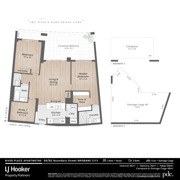 Floorplan of Homely apartment listing, 66/82 Boundary Street, Brisbane City QLD 4000