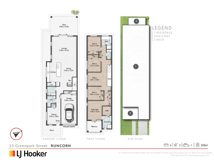 Floorplan of Homely semi-detached listing, 13 Greenpark Street, Runcorn QLD 4113