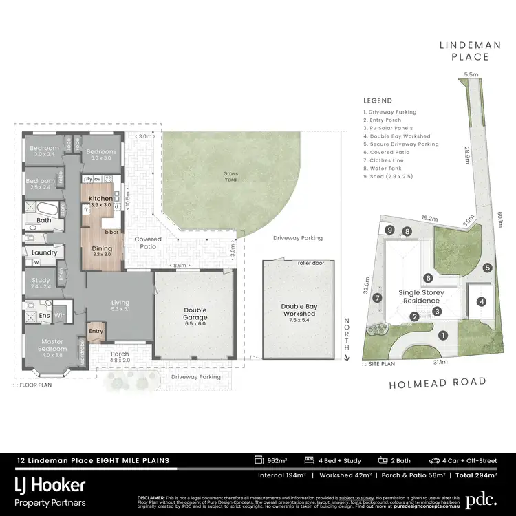 Floorplan of Homely house listing, 12 Lindeman Place, Eight Mile Plains QLD 4113