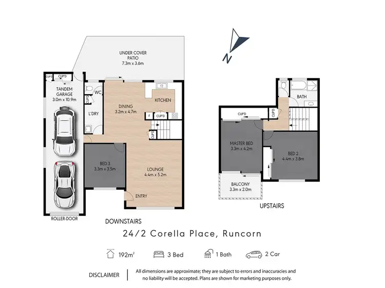 Floorplan of Homely townhouse listing, 24/2 Corella Place, Runcorn QLD 4113
