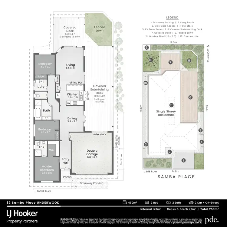 Floorplan of Homely house listing, 32 Samba Place, Underwood QLD 4119