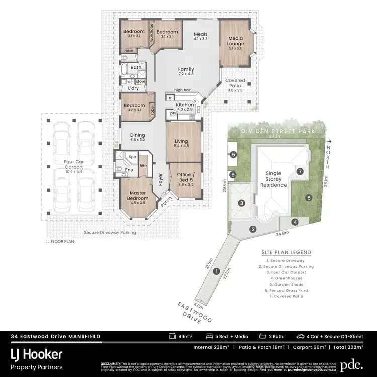 Floorplan of Homely house listing, 34 Eastwood Drive, Mansfield QLD 4122