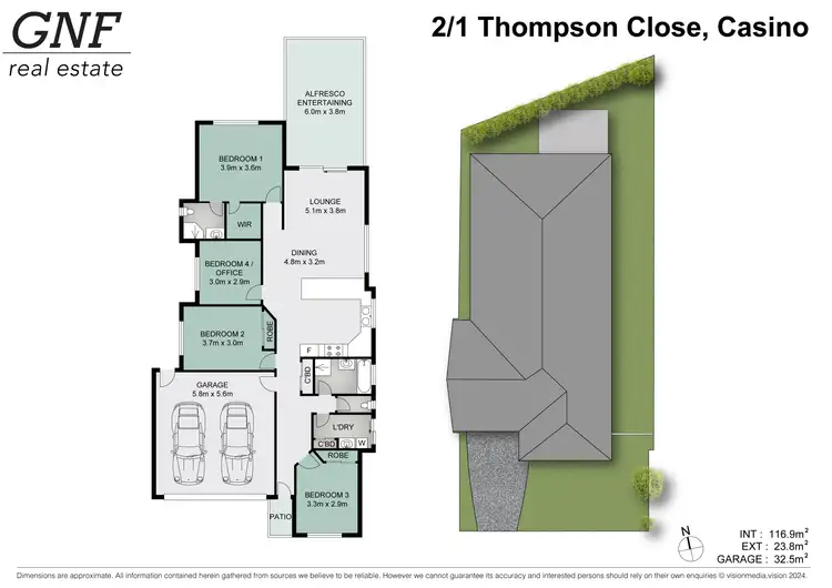Floorplan of Homely house listing, 2/1 Thompson Close, Casino NSW 2470