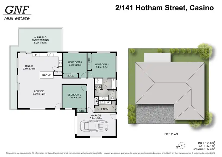 Floorplan of Homely unit listing, 2/141 Hotham Street, Casino NSW 2470