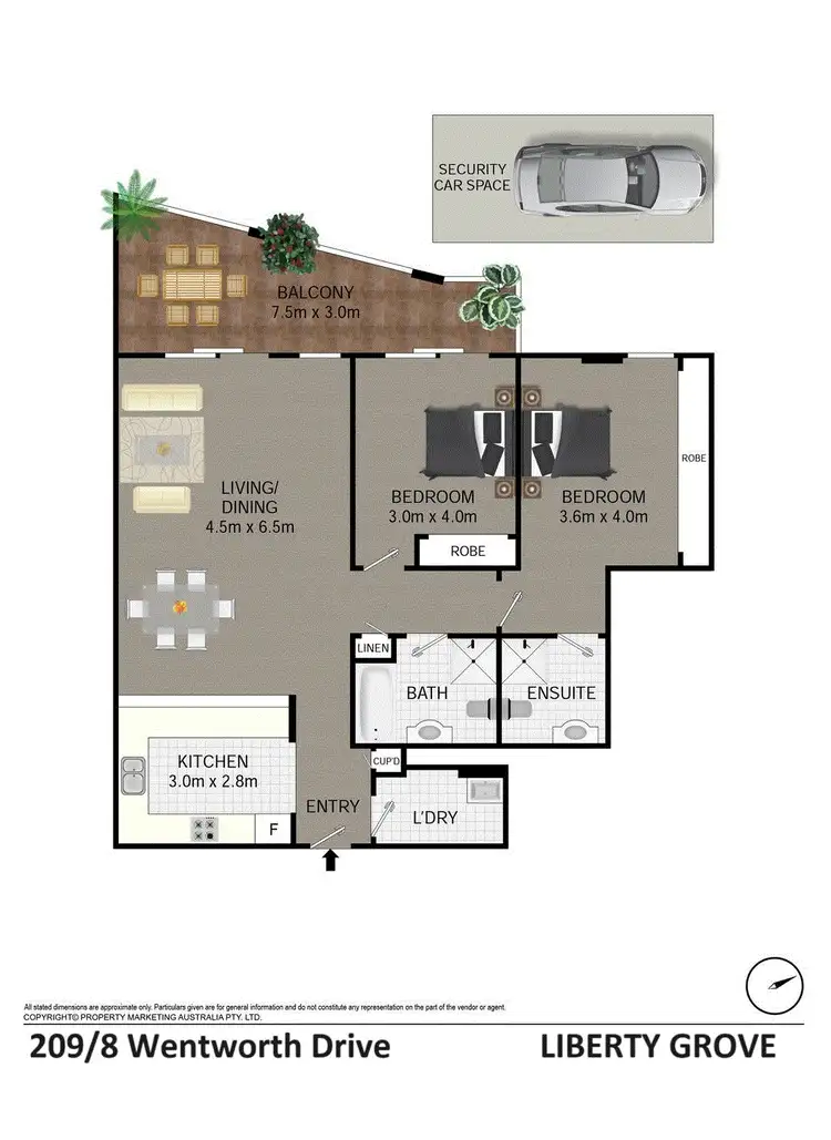 Floorplan of Homely unit listing, 209/8 Wentworth Drive, Liberty Grove NSW 2138