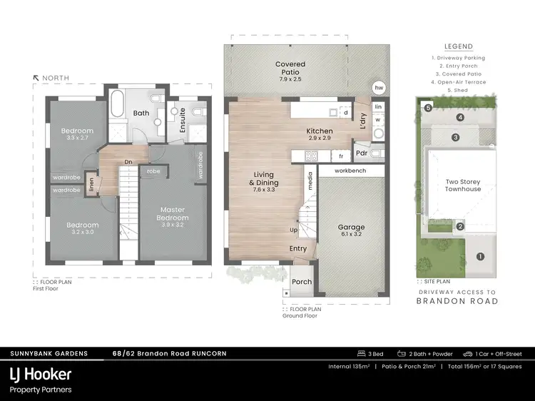 Floorplan of Homely townhouse listing, 68/62 Brandon Road, Runcorn QLD 4113