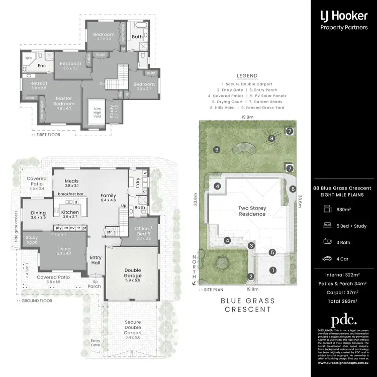 Floorplan of Homely house listing, 88 Blue Grass Crescent, Eight Mile Plains QLD 4113
