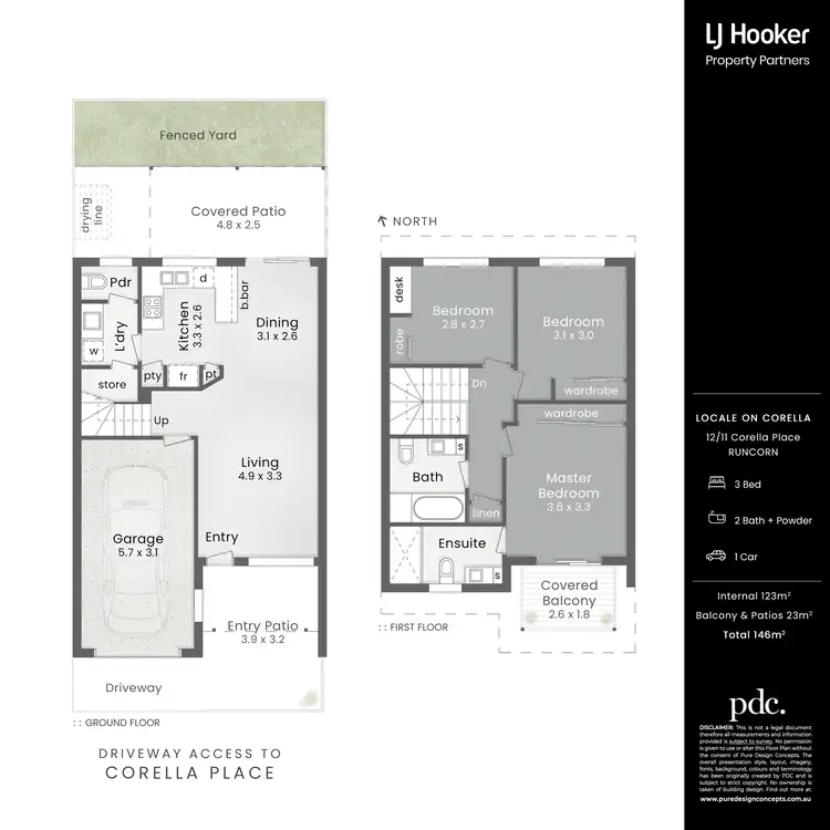 Floorplan of Homely townhouse listing, 12/11 Corella Place, Runcorn QLD 4113