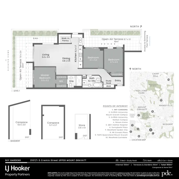 Floorplan of Homely apartment listing, 2107/1-5 Cremin Street, Upper Mount Gravatt QLD 4122