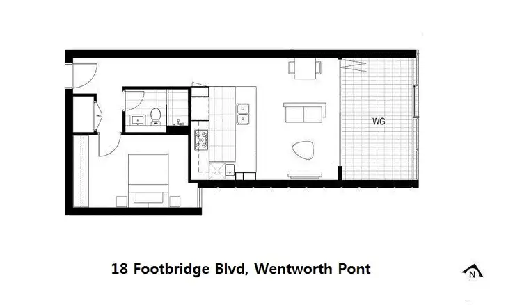 Floorplan of Homely apartment listing, 18-26 Footbridge Blvd, Wentworth Point NSW 2127