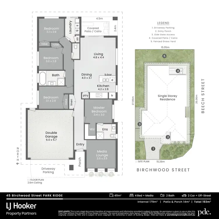 Floorplan of Homely house listing, 45 Birchwood Street, Park Ridge QLD 4125