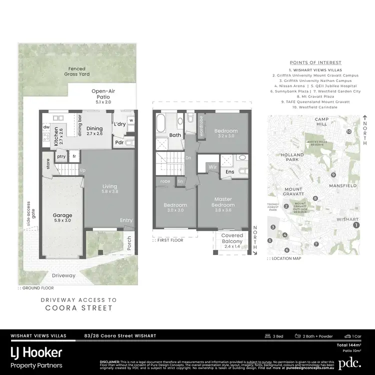 Floorplan of Homely townhouse listing, 83/28 Coora Street, Wishart QLD 4122