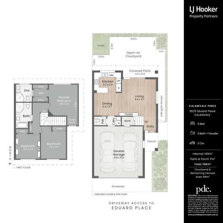 Floorplan of Homely townhouse listing, 30/9 Eduard Place, Calamvale QLD 4116