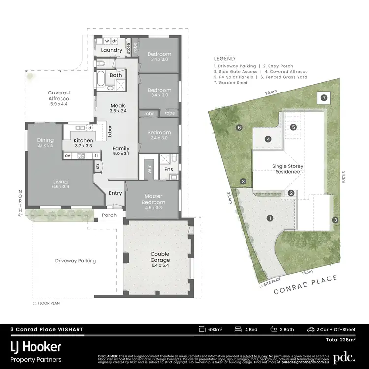 Floorplan of Homely house listing, 3 Conrad Place, Wishart QLD 4122