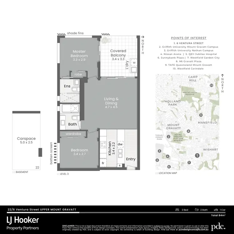 Floorplan of Homely apartment listing, 22/6 Ventura Street, Upper Mount Gravatt QLD 4122
