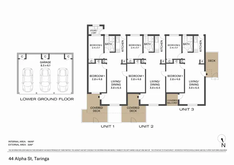 Floorplan of Homely block of units listing, 44 Alpha Street, Taringa QLD 4068