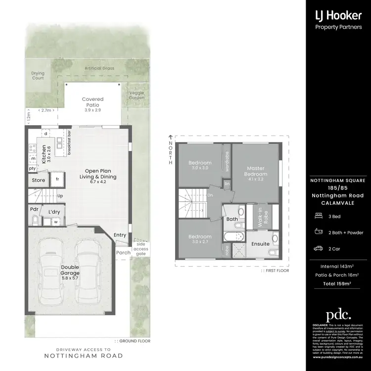 Floorplan of Homely townhouse listing, 185/85 Nottingham Road, Calamvale QLD 4116