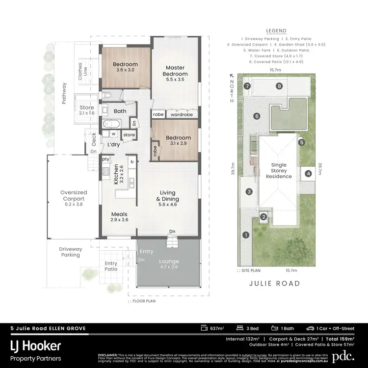 Floorplan of Homely house listing, 5 Julie Road, Ellen Grove QLD 4078