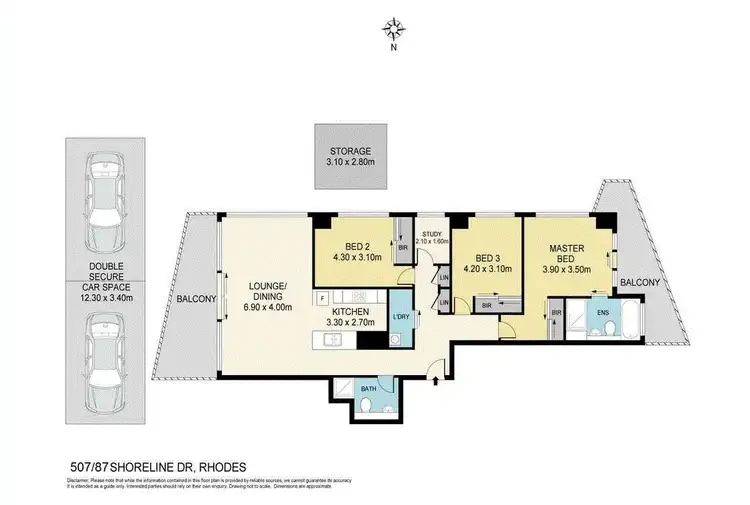 Floorplan of Homely apartment listing, 87 Shoreline Drive, Rhodes NSW 2138
