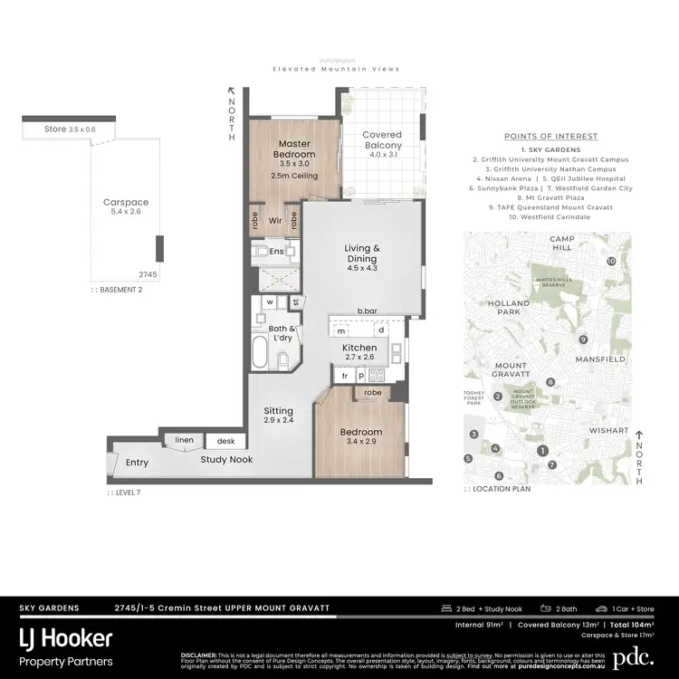 Floorplan of Homely apartment listing, 2745/1-5 Cremin Street, Upper Mount Gravatt QLD 4122
