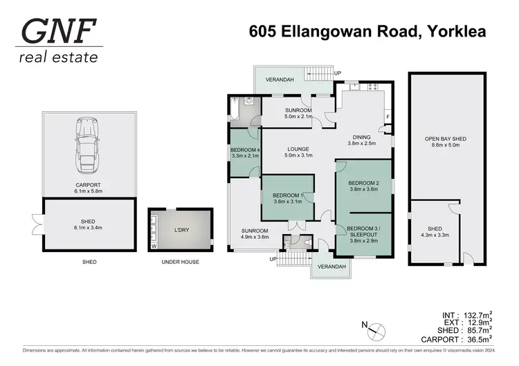 Floorplan of Homely rural property listing, 605 Ellangowan Road, Yorklea NSW 2470